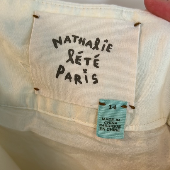 Cotton botanical A-line skirt with beading - Picture 4 of 5